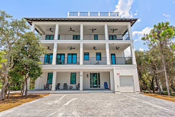 All Decked Out Seagrove 30a Gulf View Steps from Beach w Private Pool & Spa