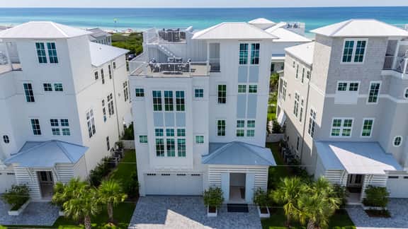 The Palm 30a Opulent 7bdrm home Steps from the Beach. Golf cart, heated pool.