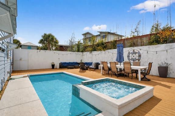 30A Sea-Renity! Private heated Pool, Spa & Beach Dayz Bliss! Pets Allowed.
